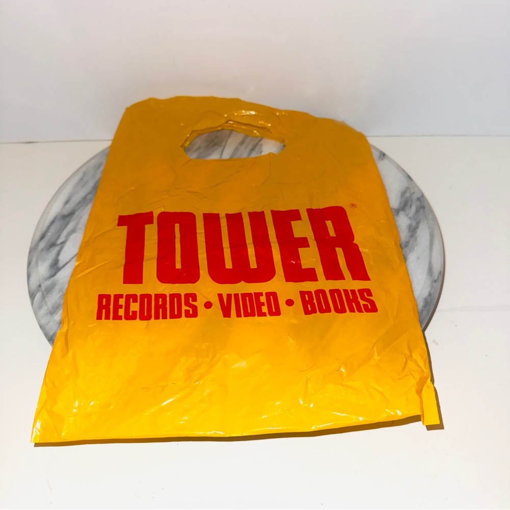 Vintage Tower Records Plastic Shopping Bags 15" Record Music Store